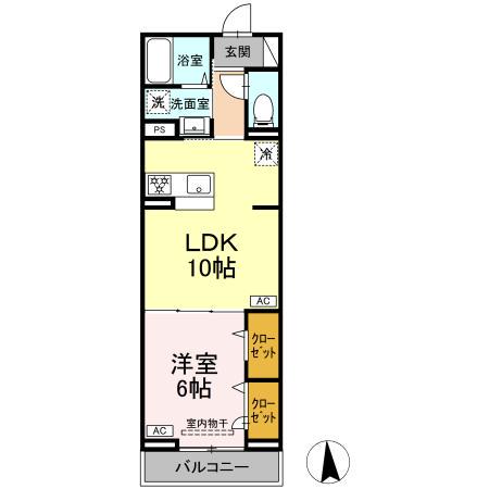 板橋区高島平9丁目PJ(1LDK/3階)の間取り写真