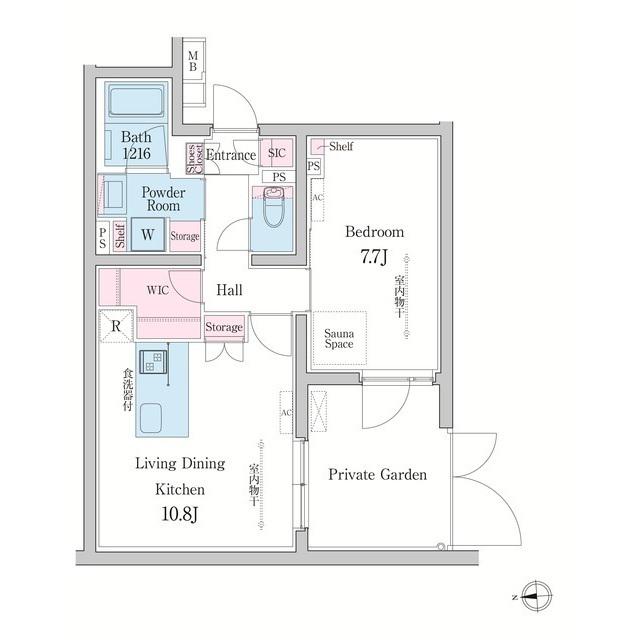 デュオメゾン渋谷(1LDK/1階)の間取り写真