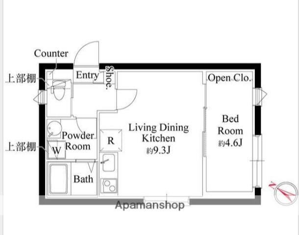 CASA GRAZIE 杉並和田(1LDK/4階)の間取り写真