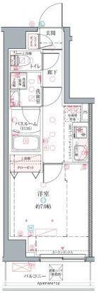 クレヴィスタ中野(1K/9階)の間取り写真