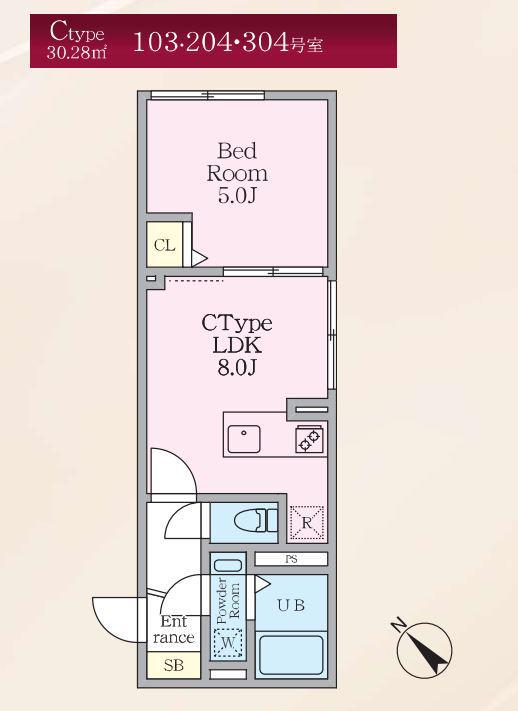 エルファーロ早稲田(1LDK/3階)の間取り写真
