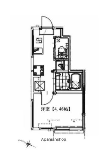 ソルナクレイシア平和台(1K/1階)の間取り写真