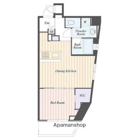 B CITY APARTMENT SUGINAMI TAKAID(1LDK/3階)の間取り写真