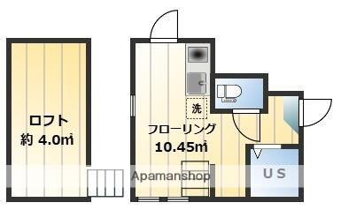 アーバンプレイス西新宿Ⅴ(ワンルーム/2階)の間取り写真
