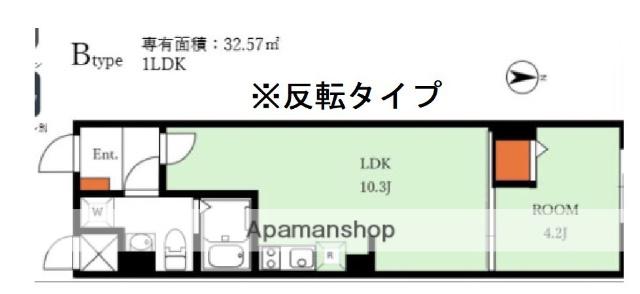ALATO中野富士見町(1LDK/3階)の間取り写真