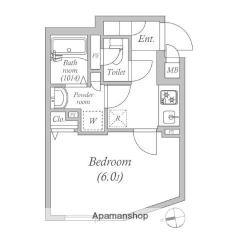 SOLASIA RESIDENCE荻窪Ⅱ(1K/4階)の間取り写真