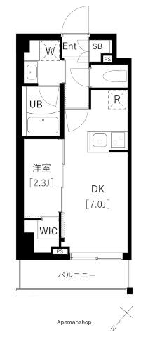 ARKMARK上池袋(1DK/4階)の間取り写真