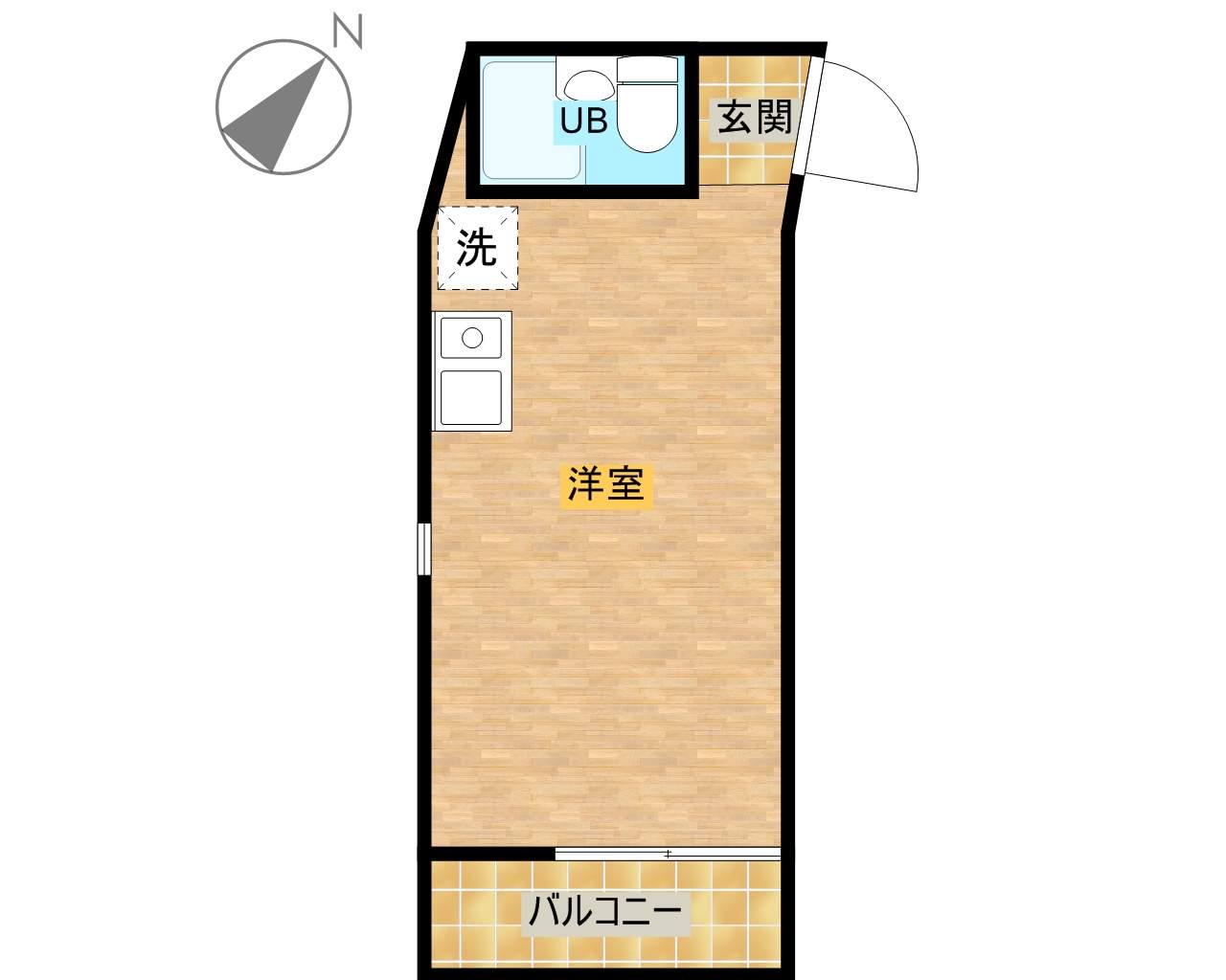 プレール中野Ⅱ(ワンルーム/5階)の間取り写真