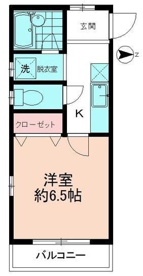 ハイツ中川(1K/1階)の間取り写真