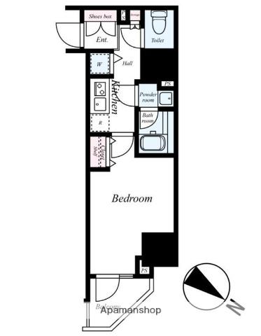 ブレシア日本橋蛎殻町(1K/6階)の間取り写真