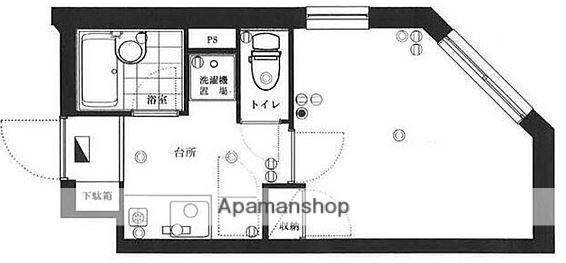 クルークアインス東陽町(ワンルーム/1階)の間取り写真