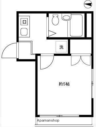 シャンテ扇橋(1K/4階)の間取り写真