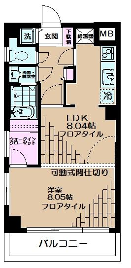 ラフレシール市川 4階階 間取り