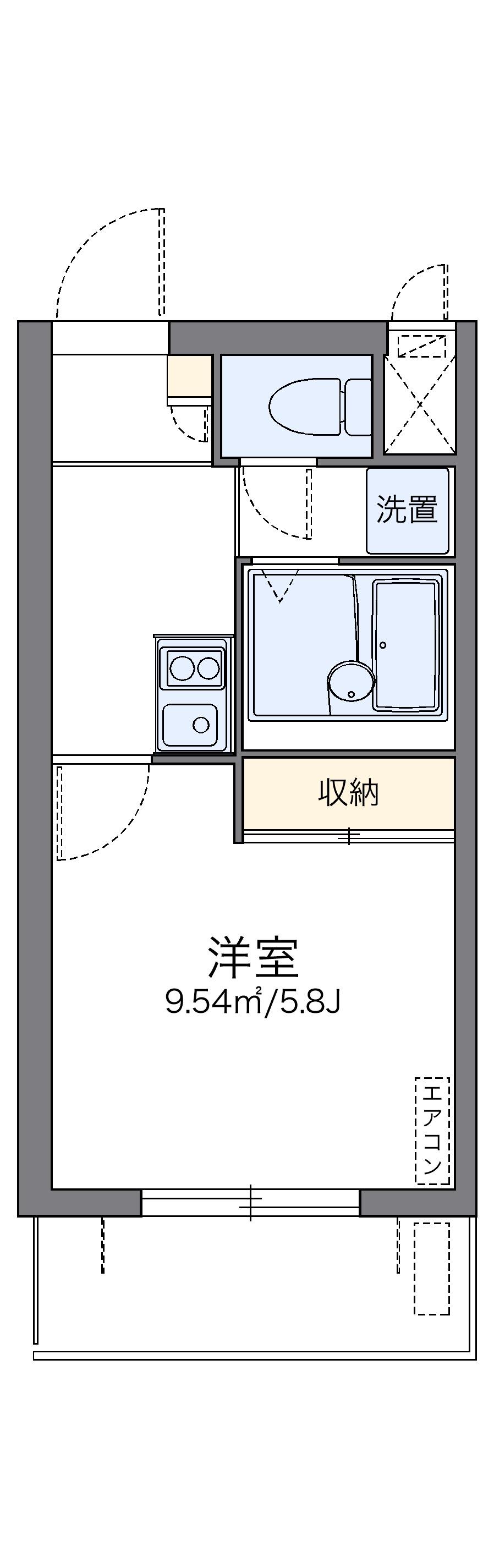 レオパレスオゥル 4階階 間取り