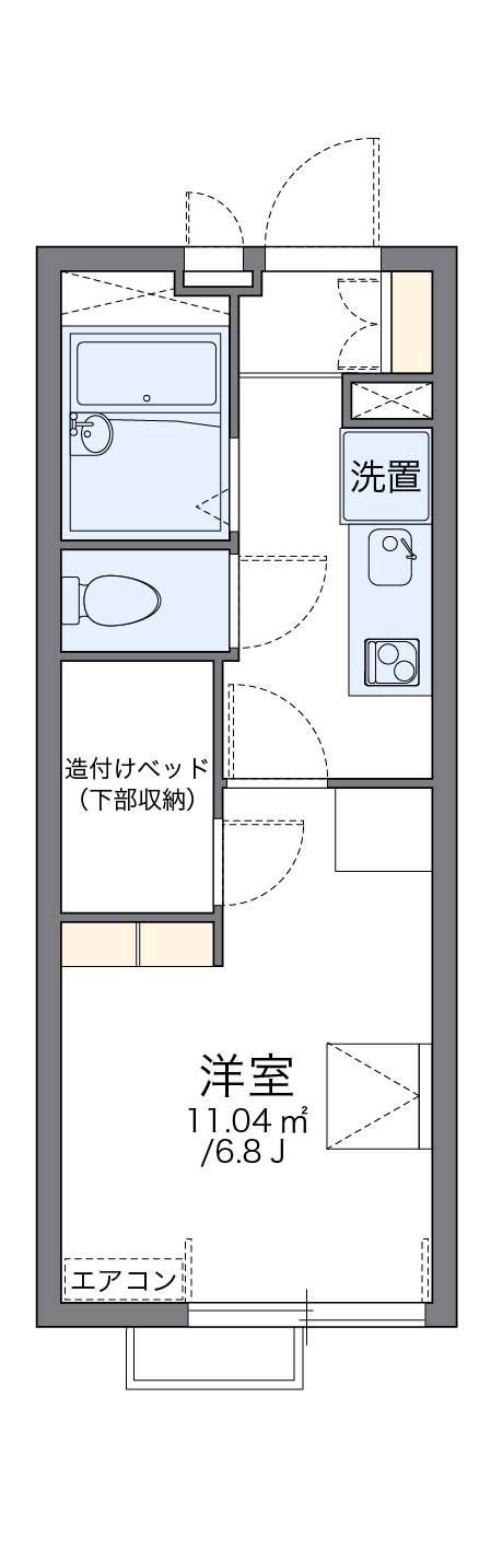 レオパレスCHACO(1K/2階)の間取り写真