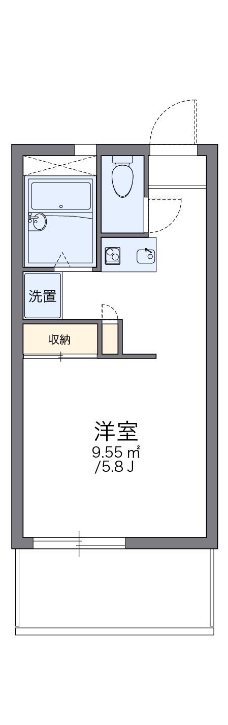 レオパレストウィンクル妙典B 2階階 間取り