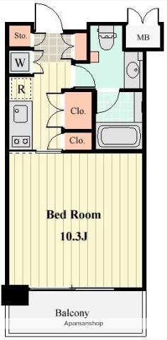 WILLDO清澄(1K/3階)の間取り写真