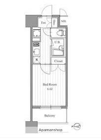 プライマル森下(1K/5階)の間取り写真