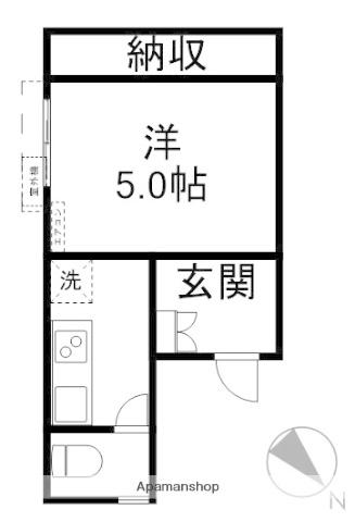 ミヨンシ青山ビル(ワンルーム/2階)の間取り写真