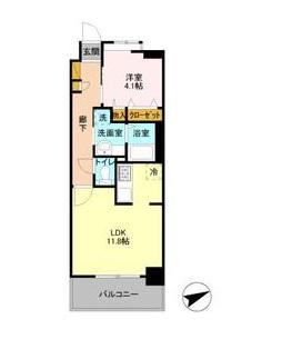 クレアガーデン(1LDK/3階)の間取り写真