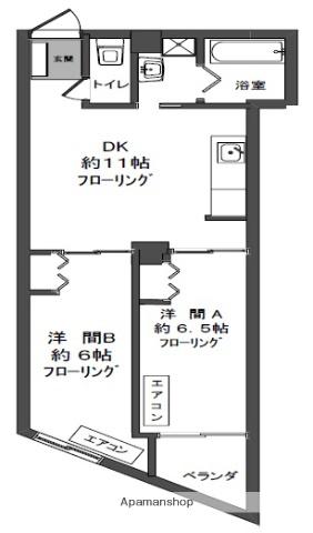 ファーストレジデンス(2LDK/6階)の間取り写真