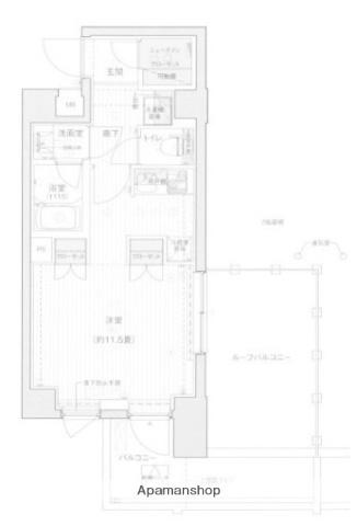 プレール・ドゥーク東陽町(ワンルーム/8階)の間取り写真