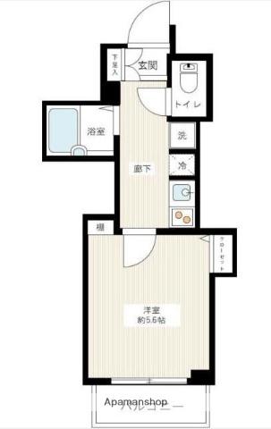 プレール・ドゥーク木場親水公園(1K/3階)の間取り写真