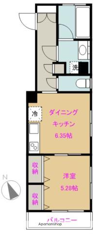 南砂GREEN GATE(1DK/3階)の間取り写真