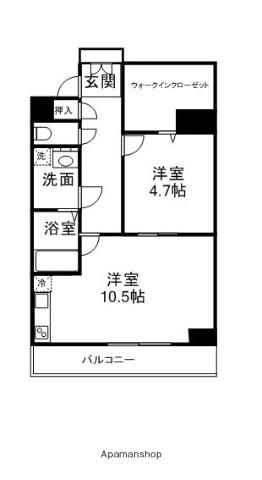 メゾン アルシュ(1LDK/2階)の間取り写真