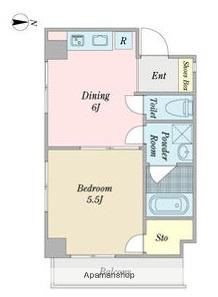 GLANZ(1DK/9階)の間取り写真