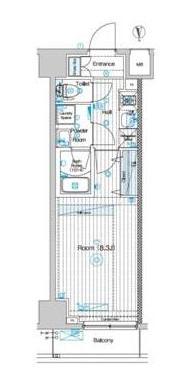 ブライズ亀戸DUE(1K/9階)の間取り写真