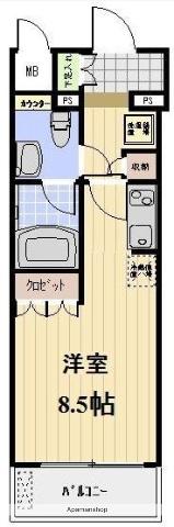 プロスペクト恩賜公園 3階階 間取り