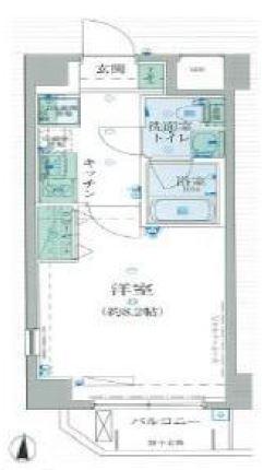 リヴシティ清澄白河(1K/6階)の間取り写真