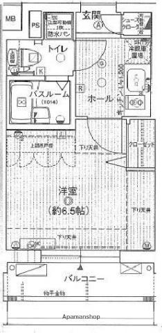 エステムプラザ日本橋(1K/6階)の間取り写真