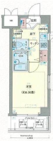 ヴェルト木場マリナコート(1K/5階)の間取り写真