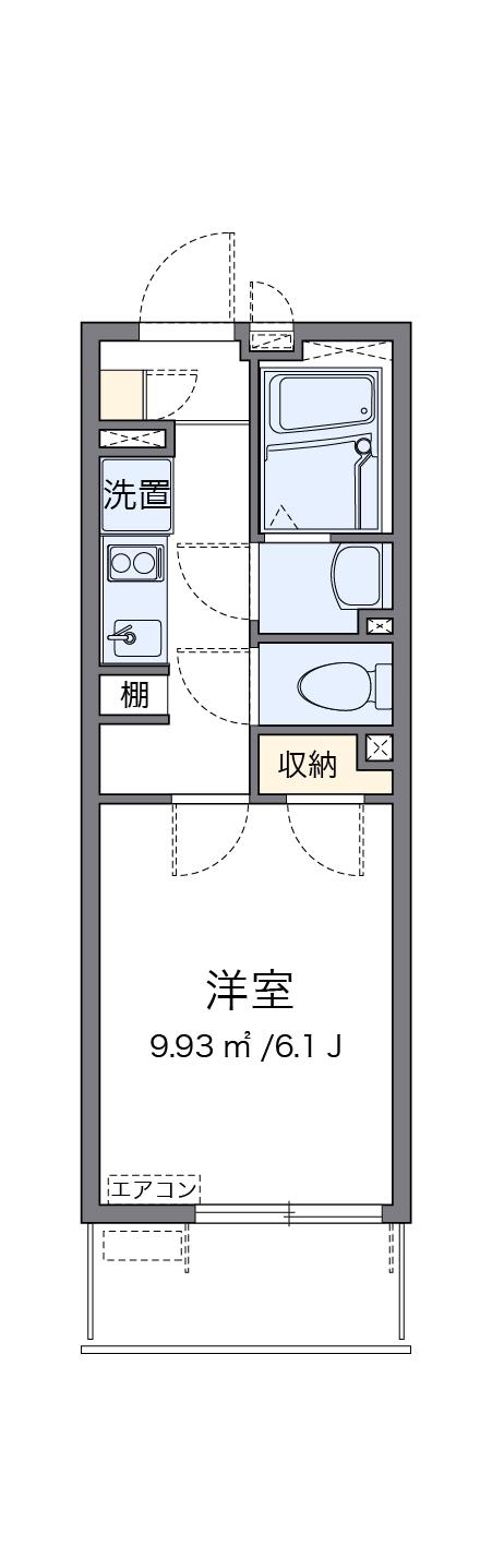 レオネクストVEGA(1K/4階)の間取り写真