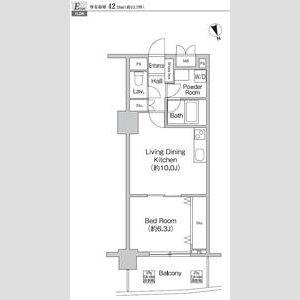 プライムアーバン町屋サウスコート(1LDK/7階)の間取り写真