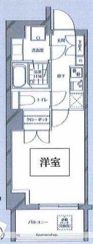 クレストコート菊川(1K/3階)の間取り写真