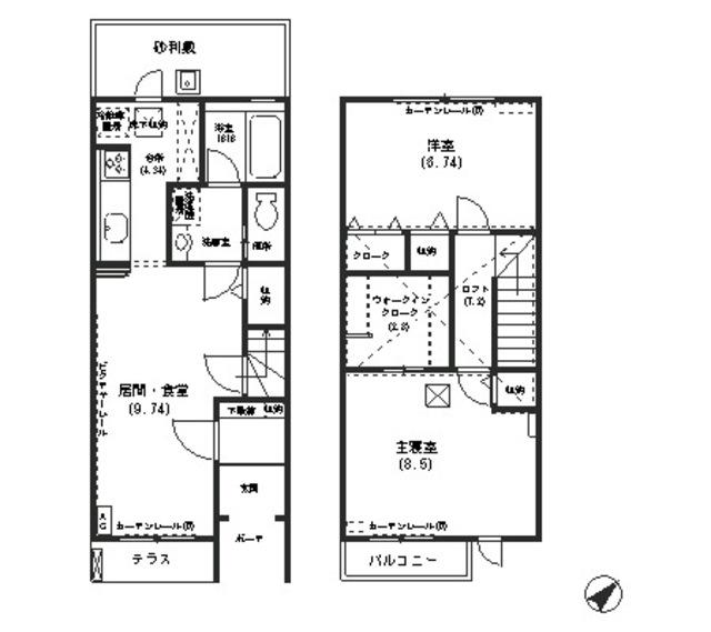 プレジール妙典Ｂ棟(2LDK)の間取り写真