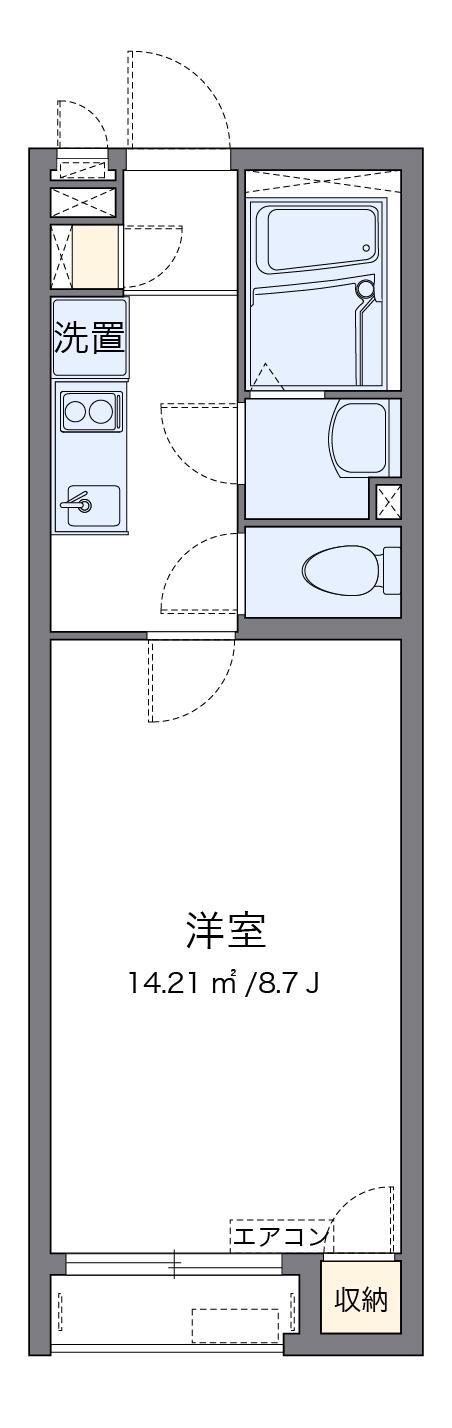 クレイノクエスタⅡ(1K/1階)の間取り写真