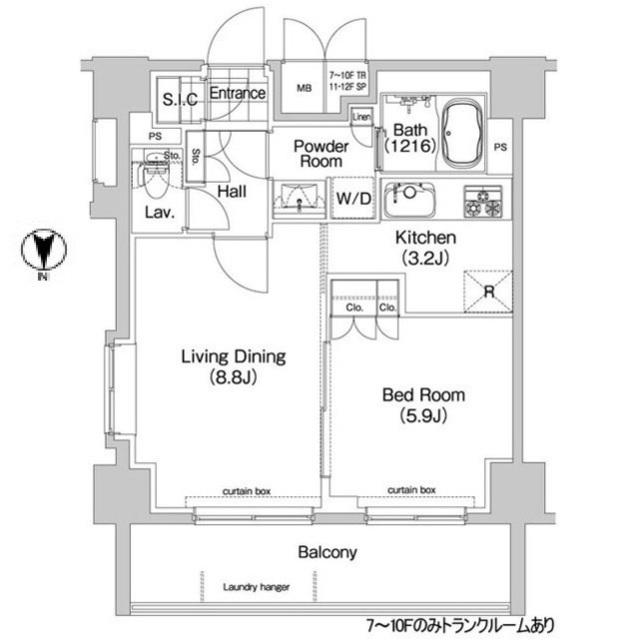 コンフォリア春日富坂(1LDK/8階)の間取り写真