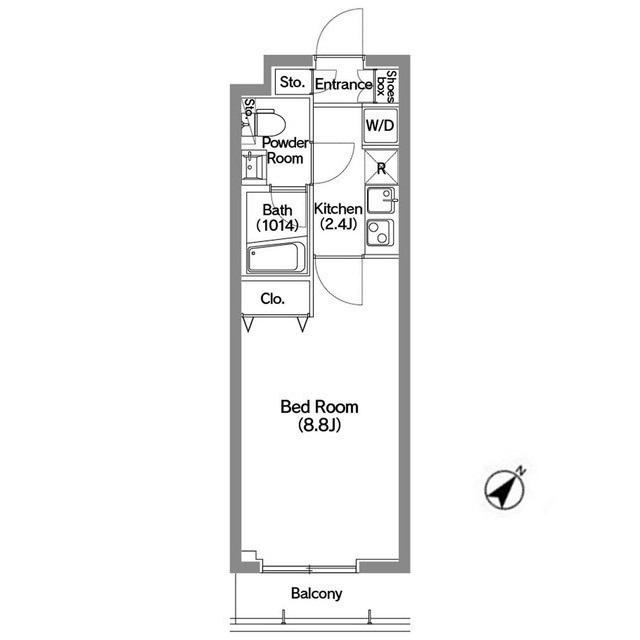 メディオ月島(1K/2階)の間取り写真