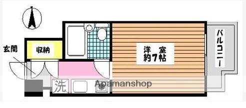 アコール西大島(ワンルーム/6階)の間取り写真