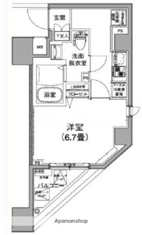 アイルカナーレ深川(1K/5階)の間取り写真