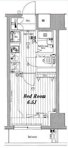 メイクスデザイン住吉Ⅳ(1K/10階)の間取り写真
