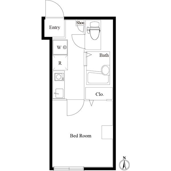 ヴィラスカイツリーパート2(1K/1階)の間取り写真