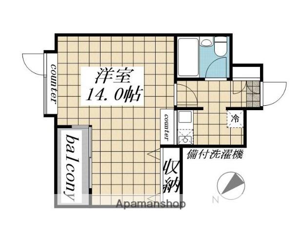 メゾンドヴィレ東神田(1K/8階)の間取り写真