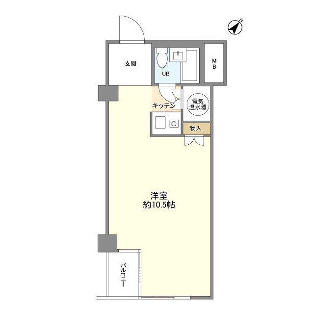 俳優座ビル(ワンルーム/8階)の間取り写真