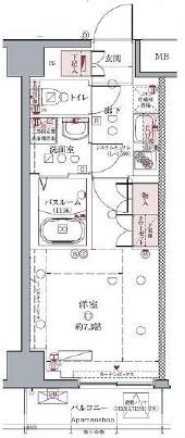クレヴィスタ亀戸Ⅱ(1K/10階)の間取り写真