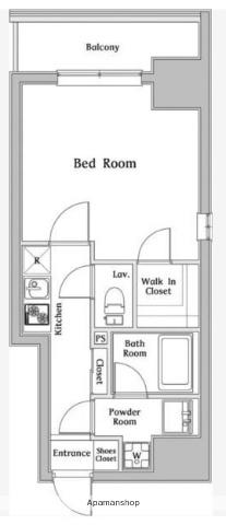 ガリシア森下エストゥディオⅢ(1K/10階)の間取り写真